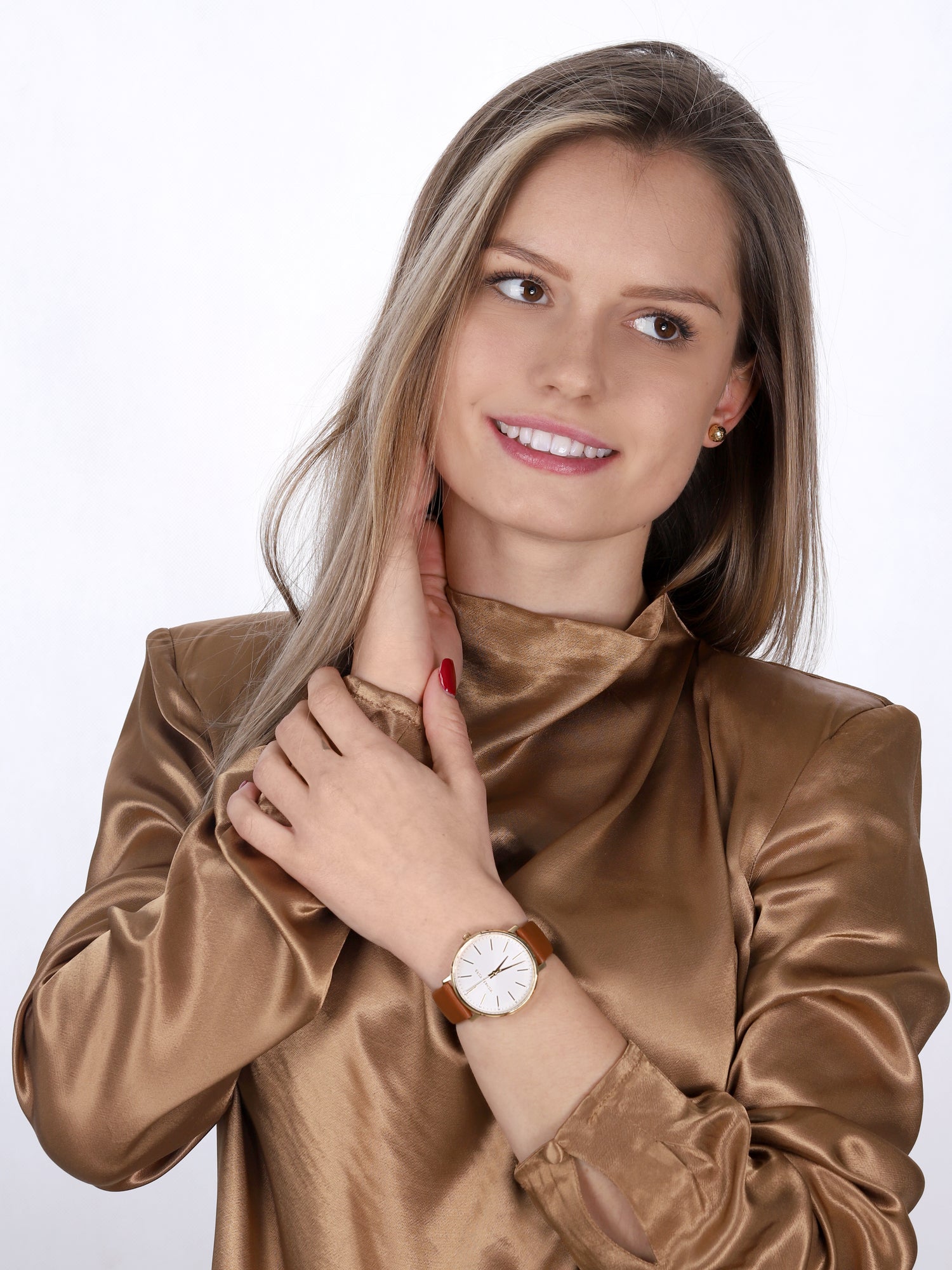  Shop Authentic Michael Kors Pyper Quartz Silver Dial Brown Leather Watch For Women - MK2740 - Luxxuri