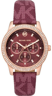  Shop Authentic Michael Kors Tibby Multifunction Red Dial Red Leather Strap Watch For Women - MK2967 - Luxxuri