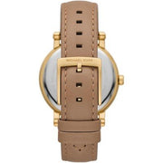  Shop Authentic Michael Kors Corey Analog Gold Dial Brown Leather Strap Watch for Women - MK2986 - Luxxuri