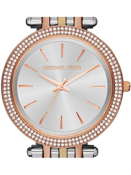  Shop Authentic Michael Kors Darci Silver Dial Two Tone Stainless Steel Strap Watch for Women - MK3203 - Luxxuri