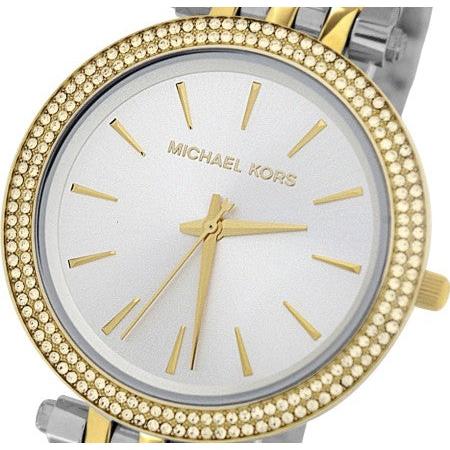  Shop Authentic Michael Kors Darci Silver Dial Two Tone Stainless Steel Strap Watch for Women - MK3215 - Luxxuri