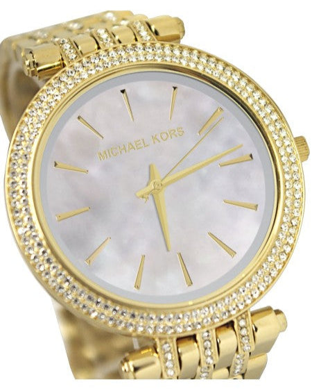  Shop Authentic Michael Kors Darci Mother of Pearl Dial Gold Steel Strap Watch for Women - MK3219 - Luxxuri