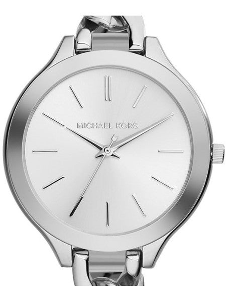  Shop Authentic Michael Kors Slim Runway Silver Dial Silver Steel Strap Watch for Women - MK3279 - Luxxuri