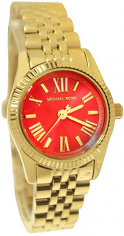  Shop Authentic Michael Kors Lexington Quartz Orange Dial Gold Steel Strap Watch For Women - MK3284 - Luxxuri