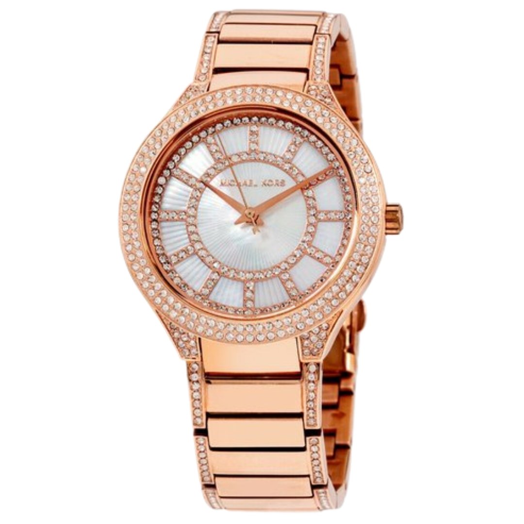  Shop Authentic Michael Kors Kerry Mother of Pearl Dial Rose Gold Steel Strap Watch for Women - MK3313 - Luxxuri