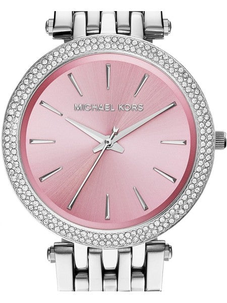  Shop Authentic Michael Kors Darci Crystal Pink Dial Silver Stainless Steel Strap Watch for Women - MK3352 - Luxxuri
