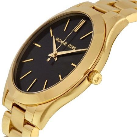  Shop Authentic Michael Kors Runway Black Dial Gold Steel Strap Watch for Women - MK3478 - Luxxuri
