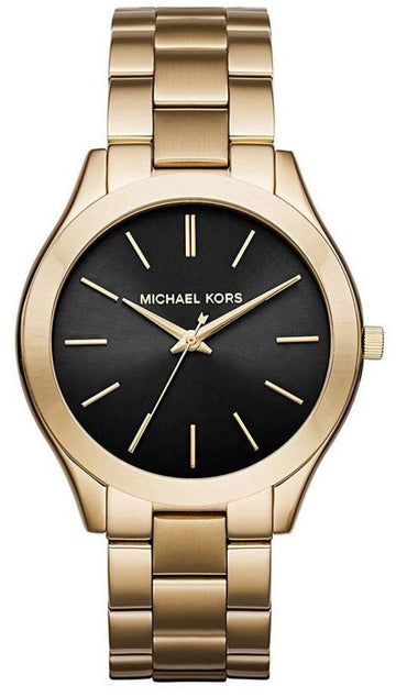  Shop Authentic Michael Kors Runway Black Dial Gold Steel Strap Watch for Women - MK3478 - Luxxuri