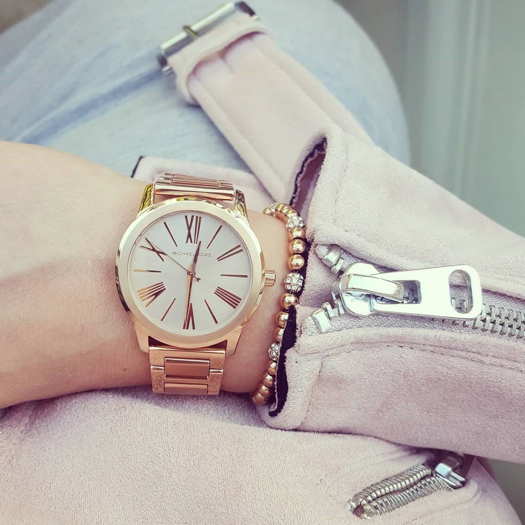  Shop Authentic Michael Kors Hartman Rose Gold Dial Rose Gold Steel Strap Watch For Women - MK3491 - Luxxuri