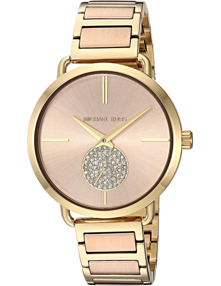  Shop Authentic Michael Kors Portia Rose Gold Dial Two Tone Steel Strap Watch for Women - MK3706 - Luxxuri