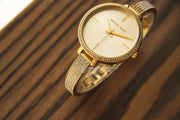  Shop Authentic Michael Kors Jaryn Quartz Gold Dial Gold Steel Strap Watch For Women - MK3784 - Luxxuri