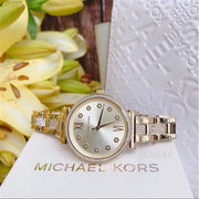  Shop Authentic Michael Kors Sofie Quartz Gold Dial Gold Steel Strap Watch For Women - MK3881 - Luxxuri