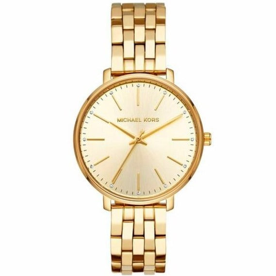  Shop Authentic Michael Kors Pyper Quartz Gold Dial Gold Steel Strap Watch For Women - MK3898 - Luxxuri
