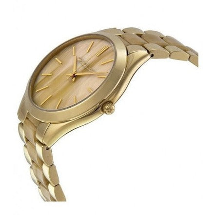  Shop Authentic Michael Kors Slim Runway Gold Dial Two Tone Gold Strap Watch for Women - MK4285 - Luxxuri