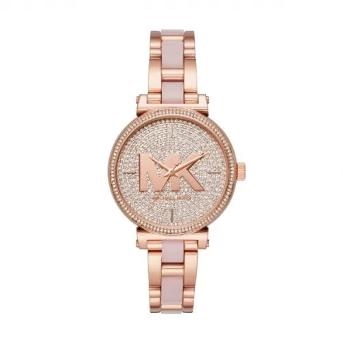  Shop Authentic Michael Kors Sofie Quartz Crystals Crystals Rose Gold Dial Rose Gold Steel Strap Watch For Women - MK4336 - Luxxuri