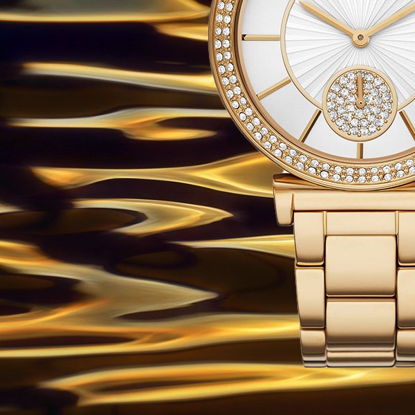  Shop Authentic Michael Kors Abbey Three-Hand Analog White Dial Gold Steel Strap Watch for Women - MK4615 - Luxxuri