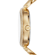  Shop Authentic Michael Kors Catelyn Crystals Gold Dial Gold Steel Strap Watch For Women - MK4674 - Luxxuri