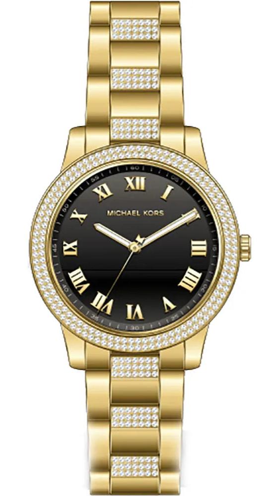  Shop Authentic Michael Kors Tibby Multifunction Analog Black Dial Gold Steel Strap Watch for Women - MK4684 - Luxxuri