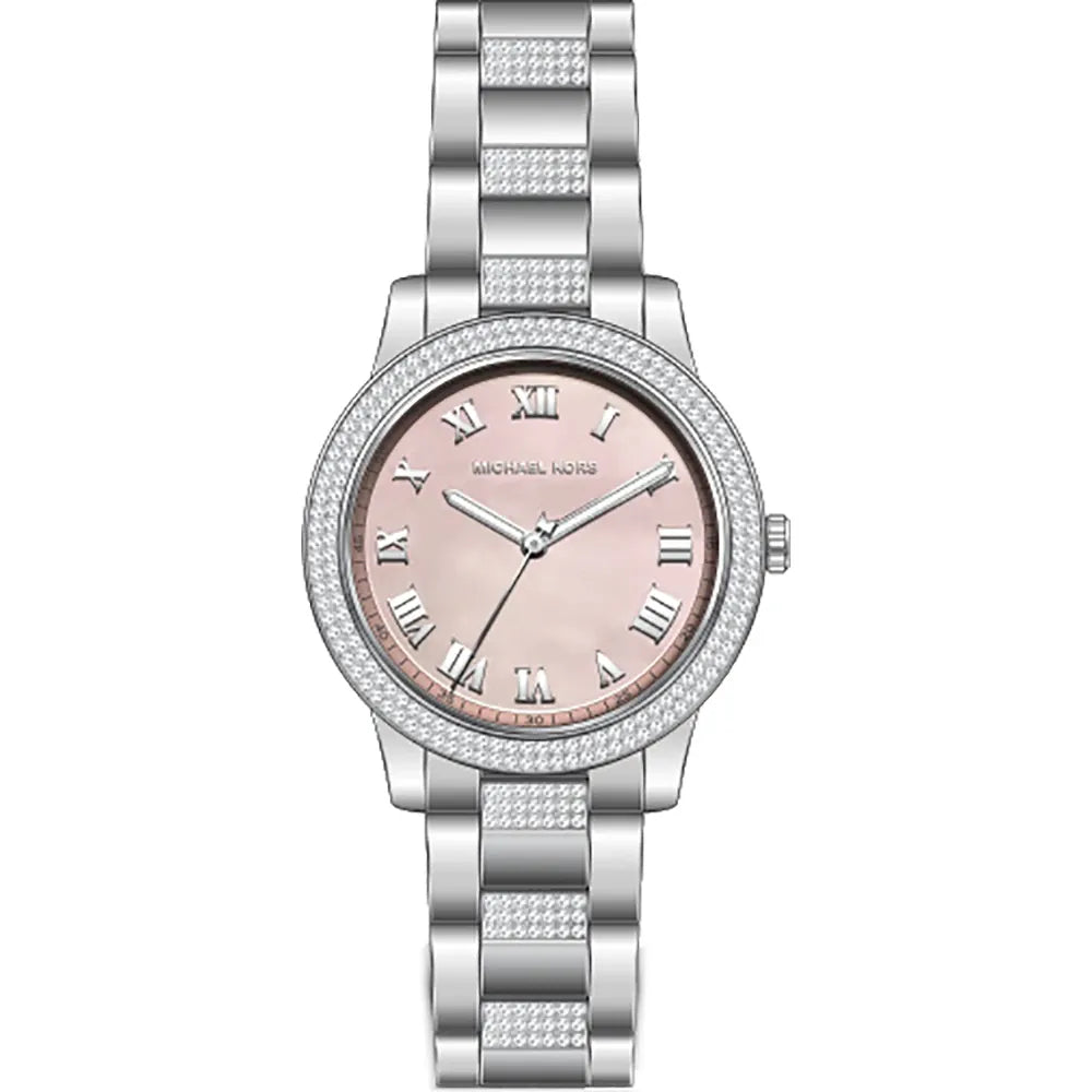  Shop Authentic Michael Kors Tibby Multifunction Crystals Pink Dial Silver Steel Strap Watch for Women - MK4686 - Luxxuri