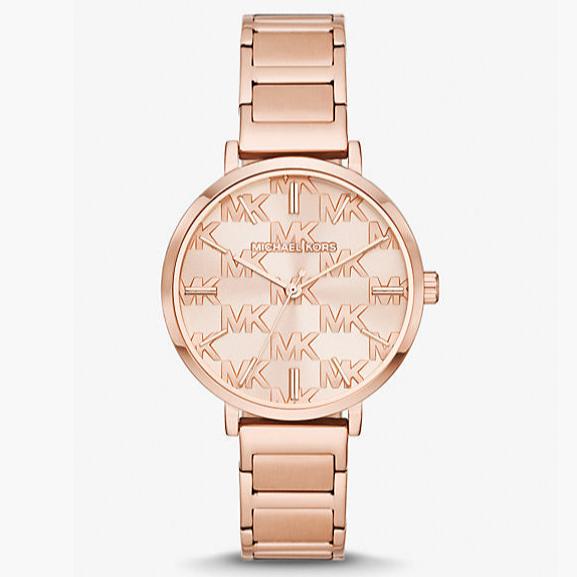  Shop Authentic Michael Kors Addyson Quartz Rose Gold Dial Rose Gold Steel Strap Watch for Women - MK4713 - Luxxuri
