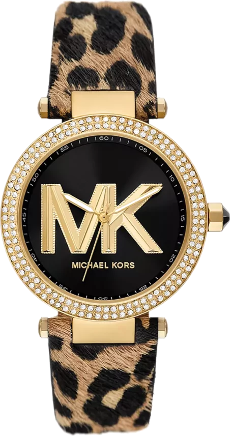  Shop Authentic Michael Kors Parker Black Dial Cheetah Print Brown Leather Strap Watch For Women - MK4723 - Luxxuri