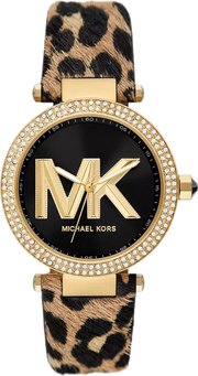  Shop Authentic Michael Kors Parker Black Dial Cheetah Print Brown Leather Strap Watch For Women - MK4723 - Luxxuri