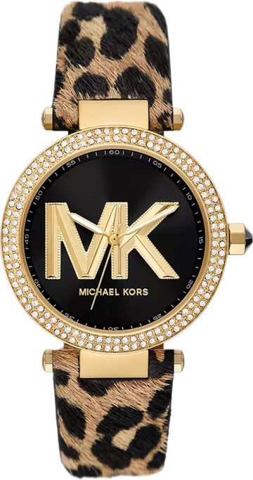  Shop Authentic Michael Kors Parker Black Dial Cheetah Print Brown Leather Strap Watch For Women - MK4723 - Luxxuri