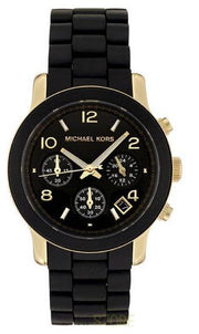 Shop Authentic Michael Kors Runway Black Dial Black Silicone Strap Watch for Women - MK5191 - Luxxuri
