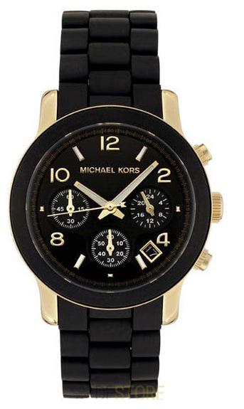  Shop Authentic Michael Kors Runway Black Dial Black Silicone Strap Watch for Women - MK5191 - Luxxuri