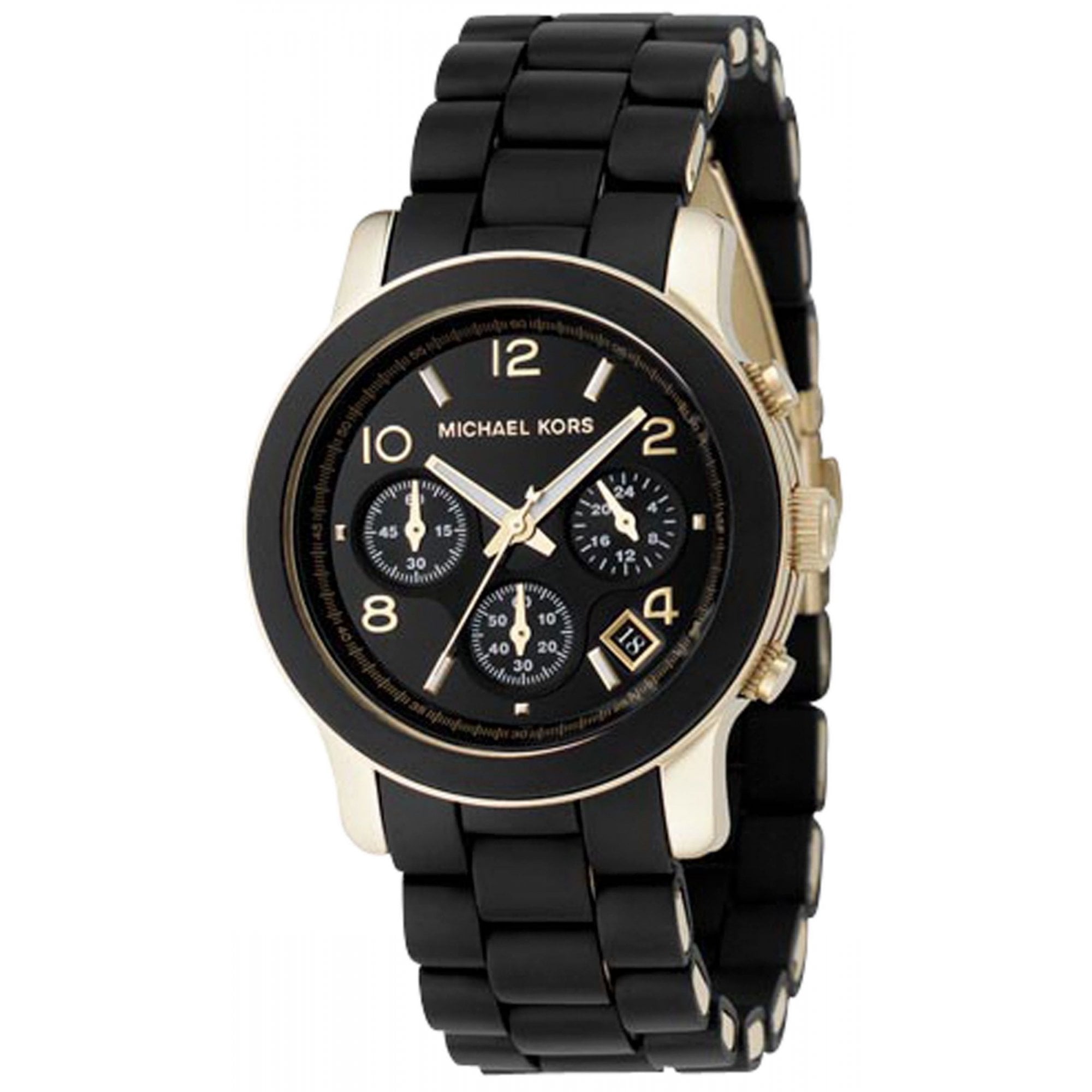  Shop Authentic Michael Kors Runway Black Dial Black Silicone Strap Watch for Women - MK5191 - Luxxuri