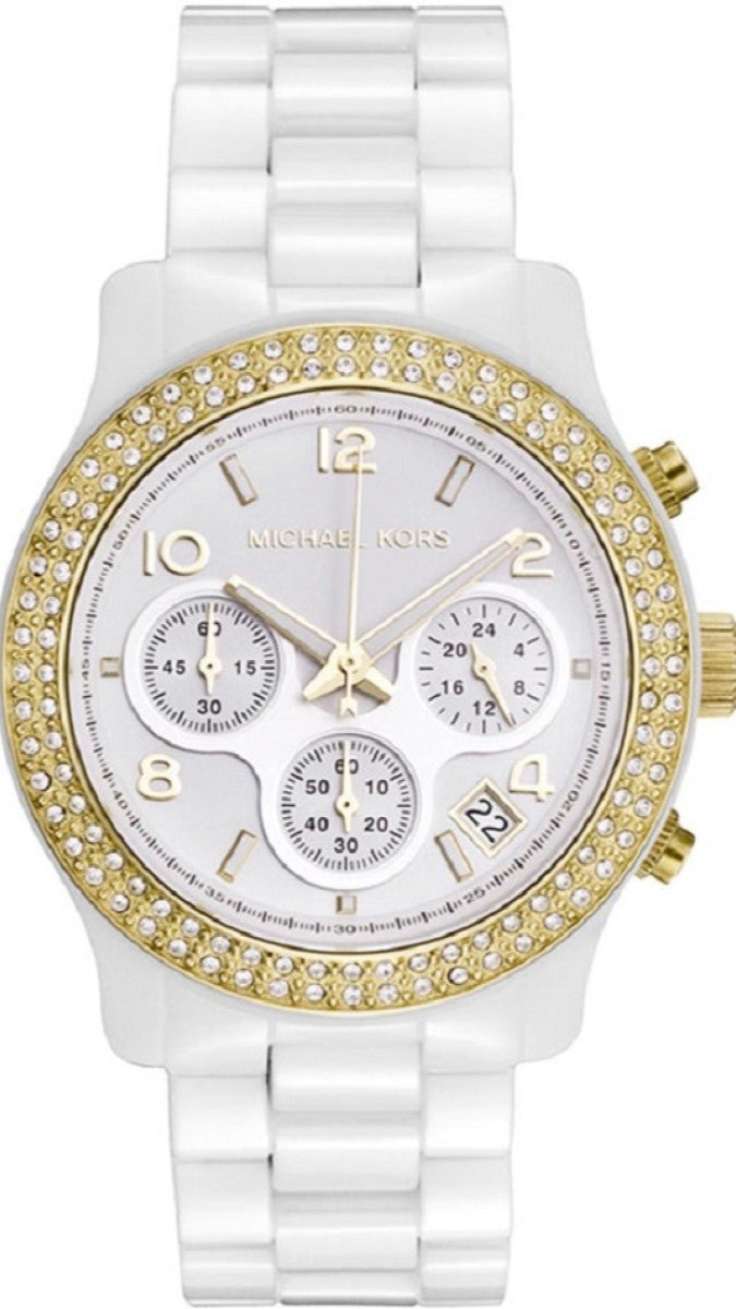  Shop Authentic Michael Kors Runway White Dial White Steel Strap Watch for Women - MK5237 - Luxxuri