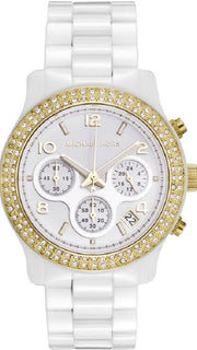  Shop Authentic Michael Kors Runway White Dial White Steel Strap Watch for Women - MK5237 - Luxxuri