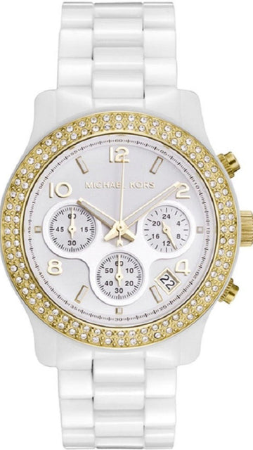  Shop Authentic Michael Kors Runway White Dial White Steel Strap Watch for Women - MK5237 - Luxxuri