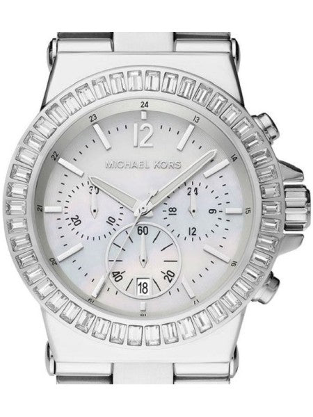  Shop Authentic Michael Kors Dylan Glitz Chronograph White Dial Silver Steel Strap Watch For Women - MK5411 - Luxxuri