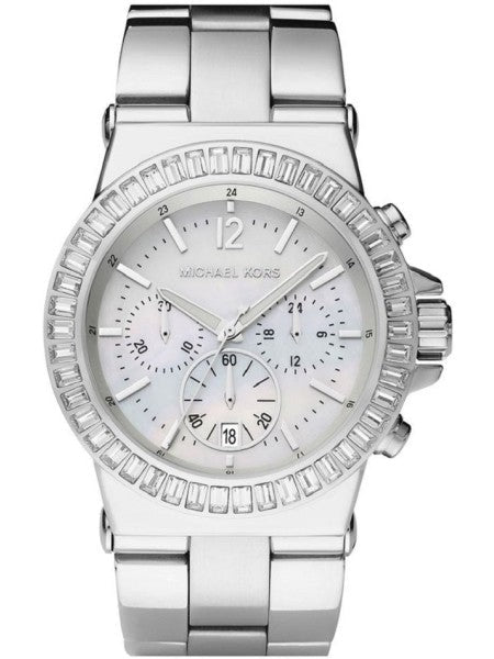  Shop Authentic Michael Kors Dylan Glitz Chronograph White Dial Silver Steel Strap Watch For Women - MK5411 - Luxxuri