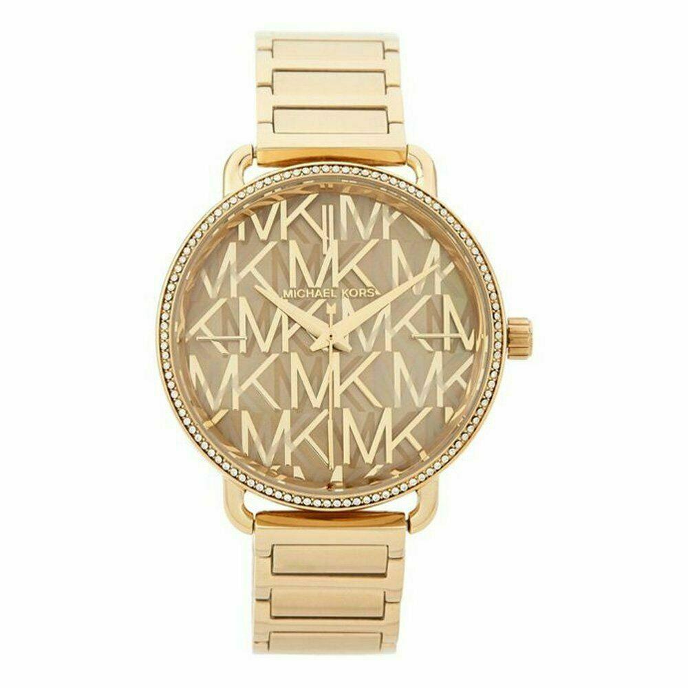  Shop Authentic Michael Kors Portia Quartz Gold Dial Gold Steel Strap Watch For Women - MK3886 - Luxxuri