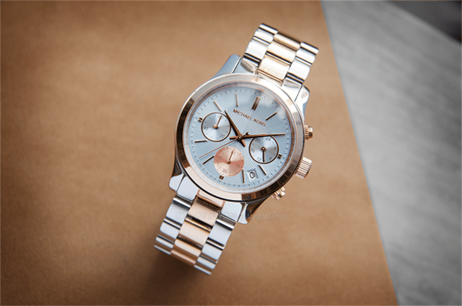  Shop Authentic Michael Kors Runway Chronograph Blue Dial Two Tone Steel Strap Watch For Women - MK6166 - Luxxuri
