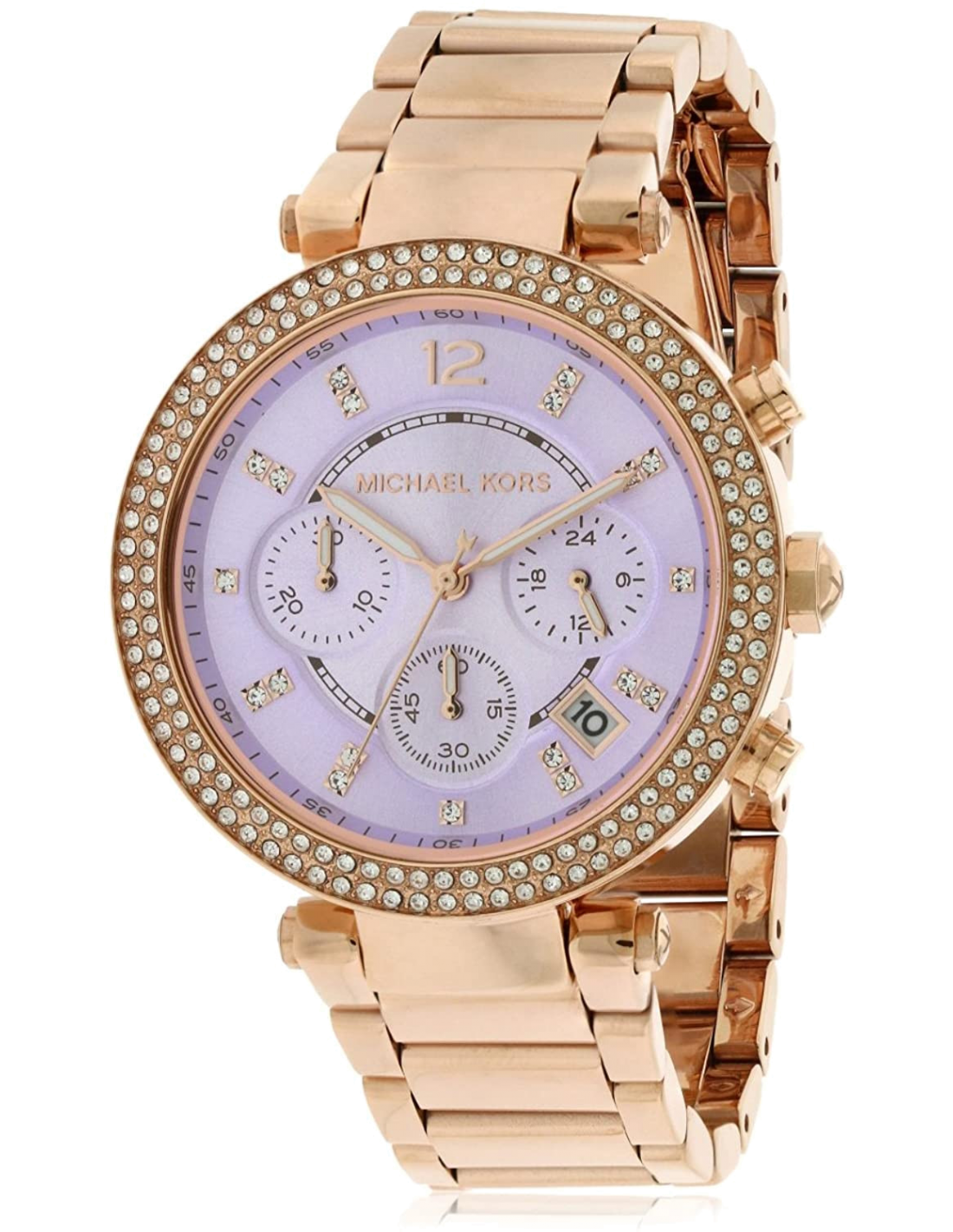  Shop Authentic Michael Kors Parker Purple Dial Rose Gold Steel Strap Watch for Women - MK6169 - Luxxuri