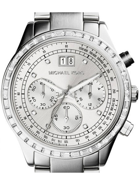  Shop Authentic Michael Kors Brinkley Diamonds Silver Dial Silver Steel Strap Watch for Women - MK6186 - Luxxuri