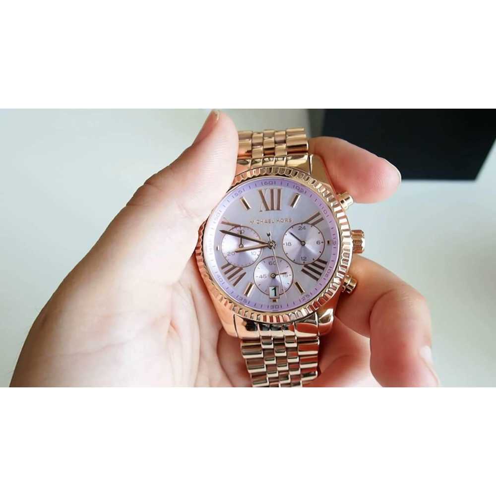  Shop Authentic Michael Kors Lexington Purple Dial Rose Gold Steel Strap Watch For Women - MK6207 - Luxxuri