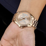  Shop Authentic Michael Kors Bradshaw Quartz Rose Gold Dial Rose Gold Steel Strap Watch For Women - MK6556 - Luxxuri