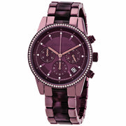  Shop Authentic Michael Kors Ritz Chronograph Purple Dial Purple Steel Strap Watch For Women - MK6720 - Luxxuri