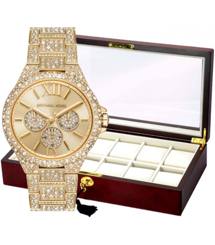  Shop Authentic Michael Kors Camille Pavé Crystals Gold Dial Gold Steel Strap Watch for Women - MK6958 - Luxxuri