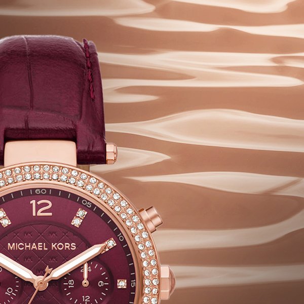  Shop Authentic Michael Kors Parker Chronograph Red Dial Red Leather Strap Watch For Women - MK6986 - Luxxuri