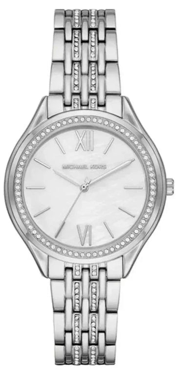  Shop Authentic Michael Kors Mindy White Dial Silver Steel Strap Watch For Women - MK7075 - Luxxuri