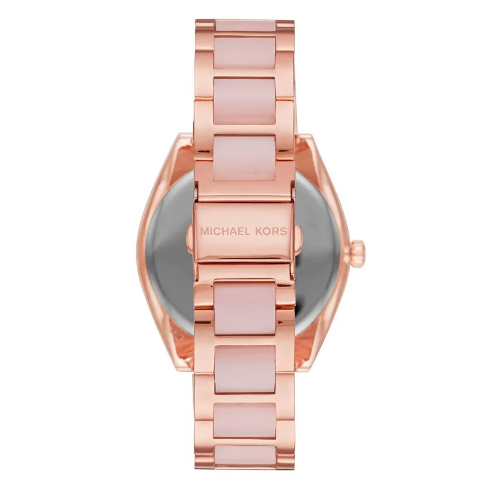  Shop Authentic Michael Kors Janelle Three Hand Rose Gold Dial Two Tone Steel Strap Watch For Women - MK7089 - Luxxuri
