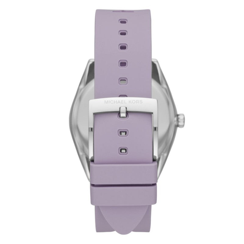  Shop Authentic Michael Kors Janelle Three Hand Purple Dial Purple Rubber Strap Watch For Women - MK7143 - Luxxuri