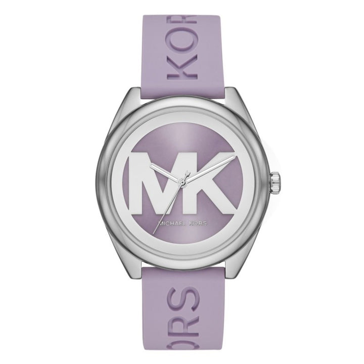  Shop Authentic Michael Kors Janelle Three Hand Purple Dial Purple Rubber Strap Watch For Women - MK7143 - Luxxuri