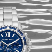  Shop Authentic Michael Kors Everest Chronograph Blue Dial Silver Steel Strap Watch For Women - MK7237 - Luxxuri