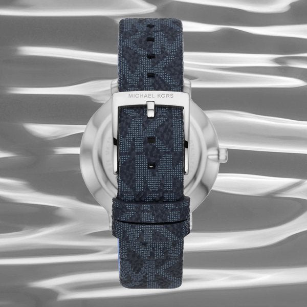  Shop Authentic Michael Kors Pyper Quartz Silver Dial Blue Leather Strap Watch For Women - MK7244 - Luxxuri
